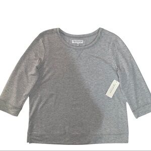 Karen Neuburger Live Love Lounge size XL grey knit 3/4 sleeve pullover knit top